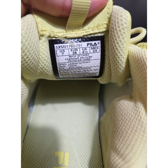 Fila Disruptor 2 Womens Shoes Sz 7 Running Athletic Tender Yellow Sneakers - Picture 5 of 6